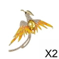 thumbnail image 1 of 2x Broche De Fénix Joyería Decorativa Versátil Para Camisas De Traje Profesional Cheongsam Amarillo, 1 of 10