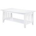 thumbnail image 2 of AFI Table Basse Traditionnelle en Bois Massif avec Design Compact et Multi-Usage, Blanc, 2 of 5