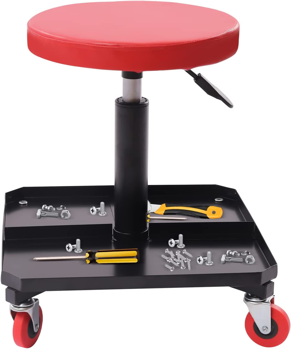 Miumaeov Roller Seat Heavy Duty Pneumatic Mechanic Roller Seats with