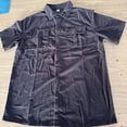 thumbnail image 3 of WIZUTIZ Mens Shirts Western Snap Short Sleeve Tops Casual Two Pockets Corduroy Classic Work T Shirts Solid Dressy Tees, 3 of 5