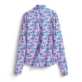 thumbnail image 4 of SCALES Wild Flowers Long Sleeve Womens Quarter-Zip Marine, 2XLarge, 4 of 7