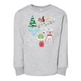 thumbnail image 1 of TeesAndTankYou Christmas Icons Toddler Kids Long Sleeve T-Shirt 3T Heather Grey, 1 of 4