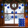 thumbnail image 3 of Ouuluon 24Pcs Shatterproof Christmas Baubles, Matte Shiny Glitter Xmas Ornament Balls Tree Hanging Decor, 3 of 6