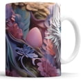 thumbnail image 2 of Taza de Cerámica Para Café o té con Gato Adorable y Flores, 2 of 3