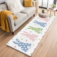 thumbnail image 2 of Easter Rabbit Large Area Rugs for Bedroom Living Room, Soft Non Slip Carpet Bedside Rug, Pink Blue Green Bunny Spring Polka Dots Rectangular Floor Cover Kitchen Accent Rug 2'x6' for Office, 2 of 9