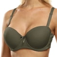 thumbnail image 2 of Gyexs Women Wireless Lightly Lined Comfort Bra Everyday Support Underwear Seamless T-Shirt Wireless Bras for Women, Army Green, Size 36, 2 of 3