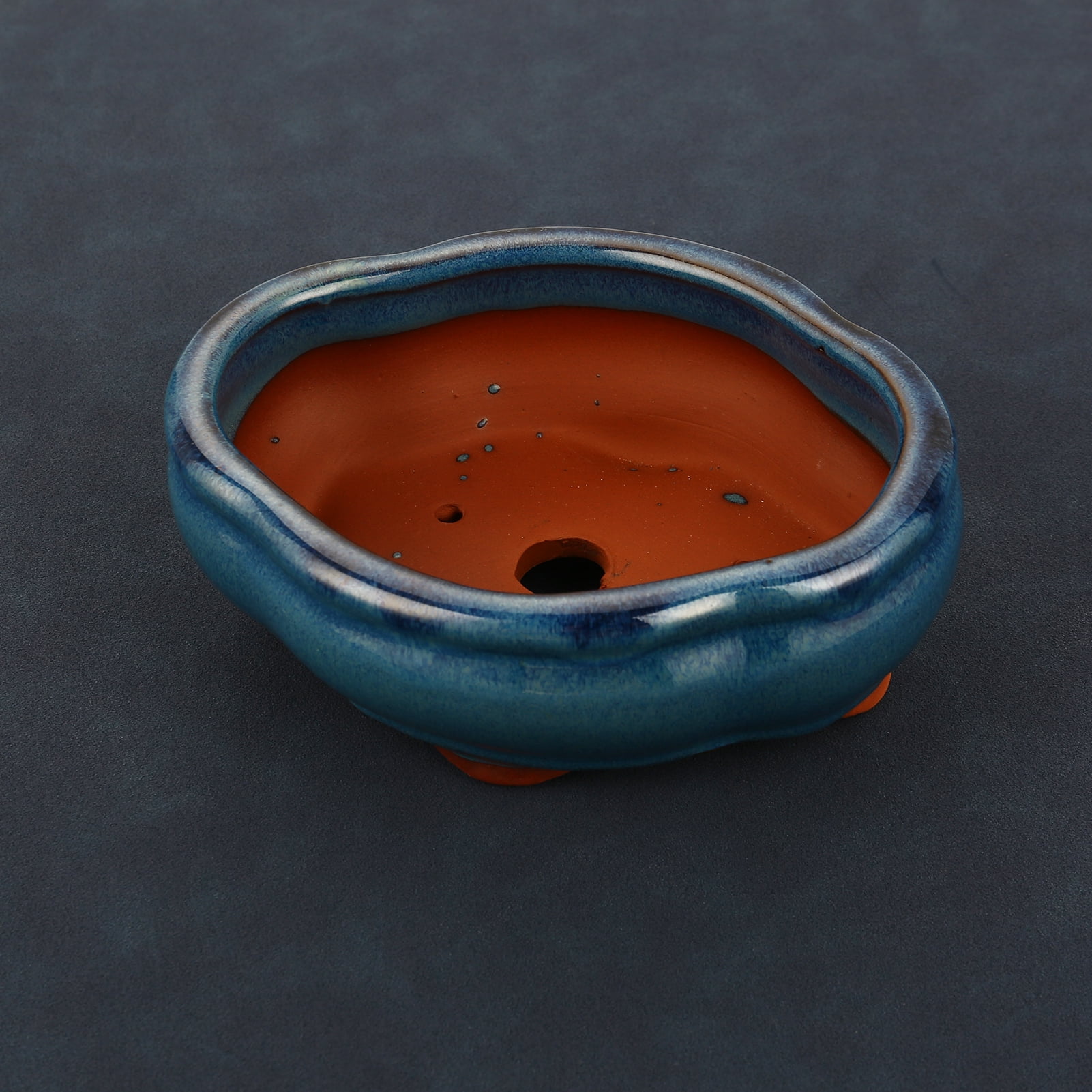 2 Pcs Yixing Garden Planter Pots Clay Pottery Flower Pots with Drainage Hole Small Succulent Nursery Pots Miniature Ceramic Plant Pots