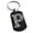 Black, variant on Stainless Steel Letter P Initial Dotted Monogram Engraved Engraved Dog Tag Keychain Keyring