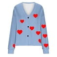 thumbnail image 4 of Besolor Fall Sweaters for Women 2024 Cute Graphic Printed Long Sleeve Plush Jackets Plus Size Button down Outwears, 4 of 4