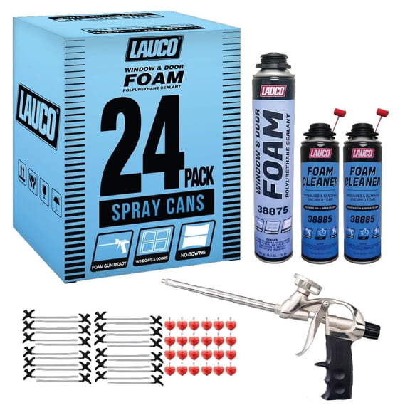 Spray Foam Insulation Kit, Expanding Foam Sealant, Spray Insulation Foam, Closed Cell Spray Foam, Wall Insulation Spray Foam Kit , High Density Spray Foam (Insulation Foam Kit, 24 Pack) 38875