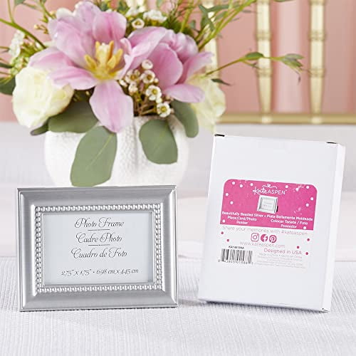 Beaded Mini Silver Picture Frames Place Card Holder Wedding Decor