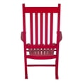 thumbnail image 6 of Pemberly Row Traditional Hardwood Indoor/Outdoor Patio Porch Rocker in Red, 6 of 10