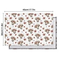 thumbnail image 5 of White Cow Hat Flower Pattern Summer Placemats Table Placemats Set Of 6-Linen Kitchen Washable Placemats Table Mats 11.8"x17.7" Non-Slip Heat Resistant, 5 of 5