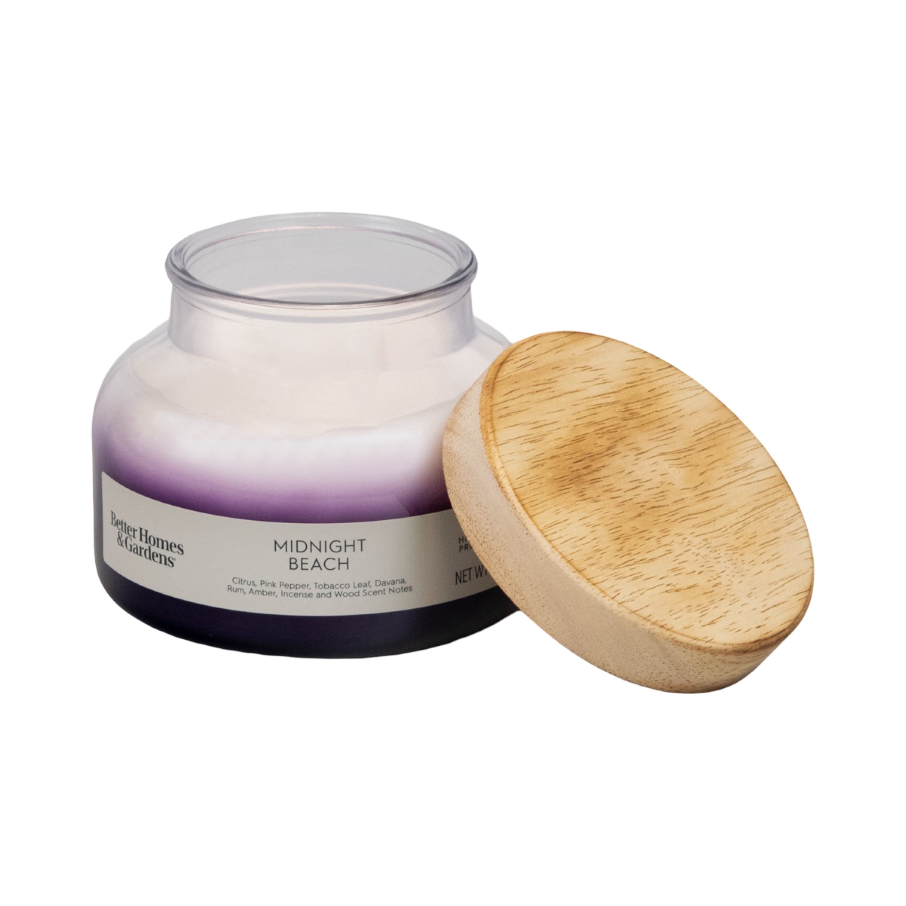 Better Homes & Gardens Midnight Beach Scented 2-Wick Ombre Jar Candle 18oz.