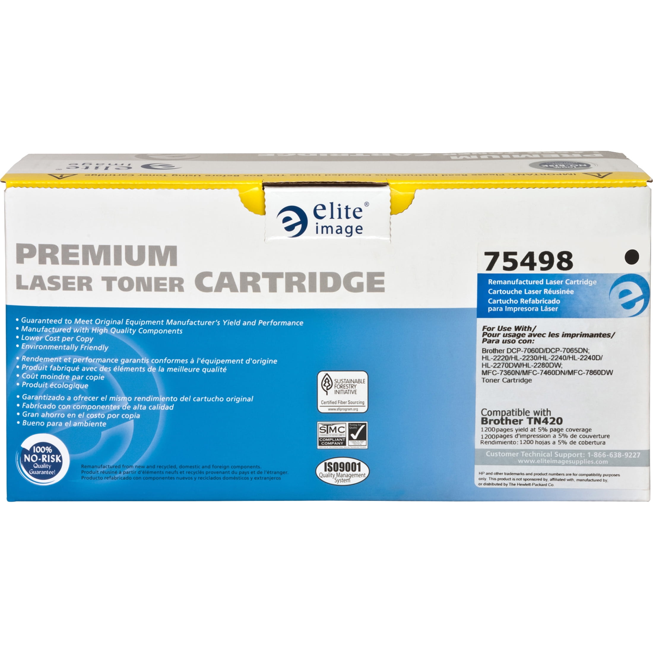 Remanufactured Elite Image 75498 Toner Cartridge 1 200 Page Yield Black