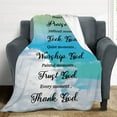 thumbnail image 4 of Scripture Blanket Inspirational Christian Throw Blanket Spiritual Religious Gift with Bible Verse Positive Messages for Prayers Comfort Caring Get Well Gift 50"x40", 4 of 5