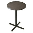 thumbnail image 3 of Indoor/Outdoor 42" Tall OD211 Black Table Base with 30" x 30" Foot and 36" Diameter Indoor/Outdoor Charcoal Top by the Holland Bar Stool Co., 3 of 5
