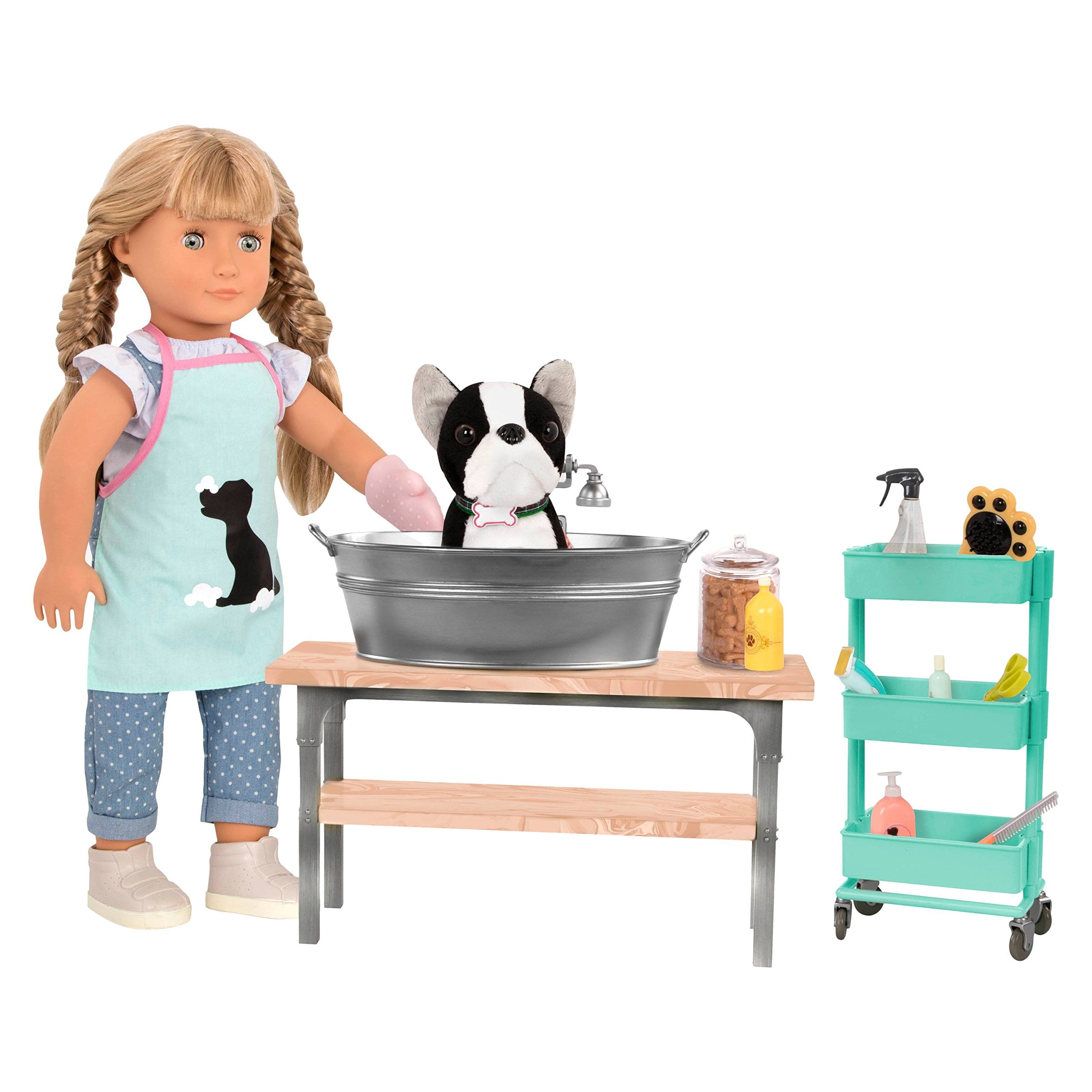 our generation dog & pet grooming salon play set for 18" dolls
