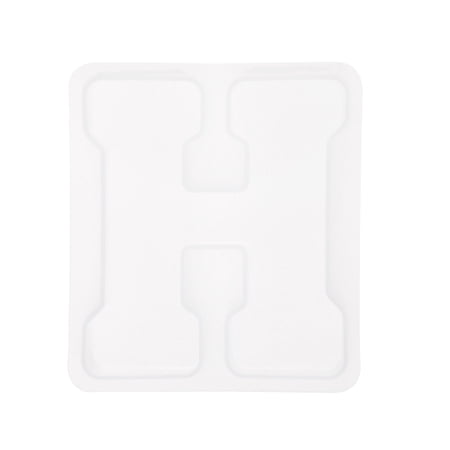 Uxcell 5 Inch Large 3D Alphabet Letter Mould, Silicone Resin Letter Mould for Epoxy Resin Art DIY Crafts Decoration White H