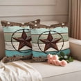 thumbnail image 2 of Texas Star Pillow Covers 2 Pack Bless Your Home Pillowcase Waterproof Outdoor Throw Pillow Cover for Patio Garden Square Cushion 24”x24”, 2 of 9