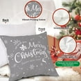 thumbnail image 6 of Christmas Throw Pillow Covers 12x12 Set of 4, Merry Christmas Winter Xmas Snowflake Decorative Holiday Cushion Pillow Cases 12 x 12 for Outdoor Indoor Farmhouse Home Room Couch Decor (Red), 6 of 6