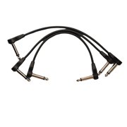 Pig Hog PHLSK6BK Lil Pigs Low Profile 6 in. Patch Cables - 4 Pack - Black