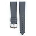 thumbnail image 2 of Hirsch Arne Leather Watch Strap - Grey - L - 20mm - Silver Buckle - Natural Rubber, 2 of 9