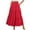 Red, variant on Sevevn Women Solid Color Casual Long Skirt With High Waist And Flowing Long Skirt With Pockets And Half Skirt