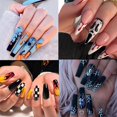 thumbnail image 2 of 24 Piezas De Uñas Postizas Decoradas De Halloween Con Pegamento, 2 of 4