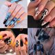 thumbnail image 2 of 24 Piezas De Uñas Postizas Decoradas De Halloween Con Pegamento, 2 of 4