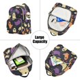 thumbnail image 5 of FORMRS Mini Backpack Purse for Women Quilted Travel Daypack Casual Shoulder Bag, Purple Halloween Ghosts, 5 of 7