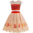 thumbnail image 3 of Girls Moana Adventure Outfit Dress Skirt Set Princess Dress Up Halloween Costume, 3 of 5