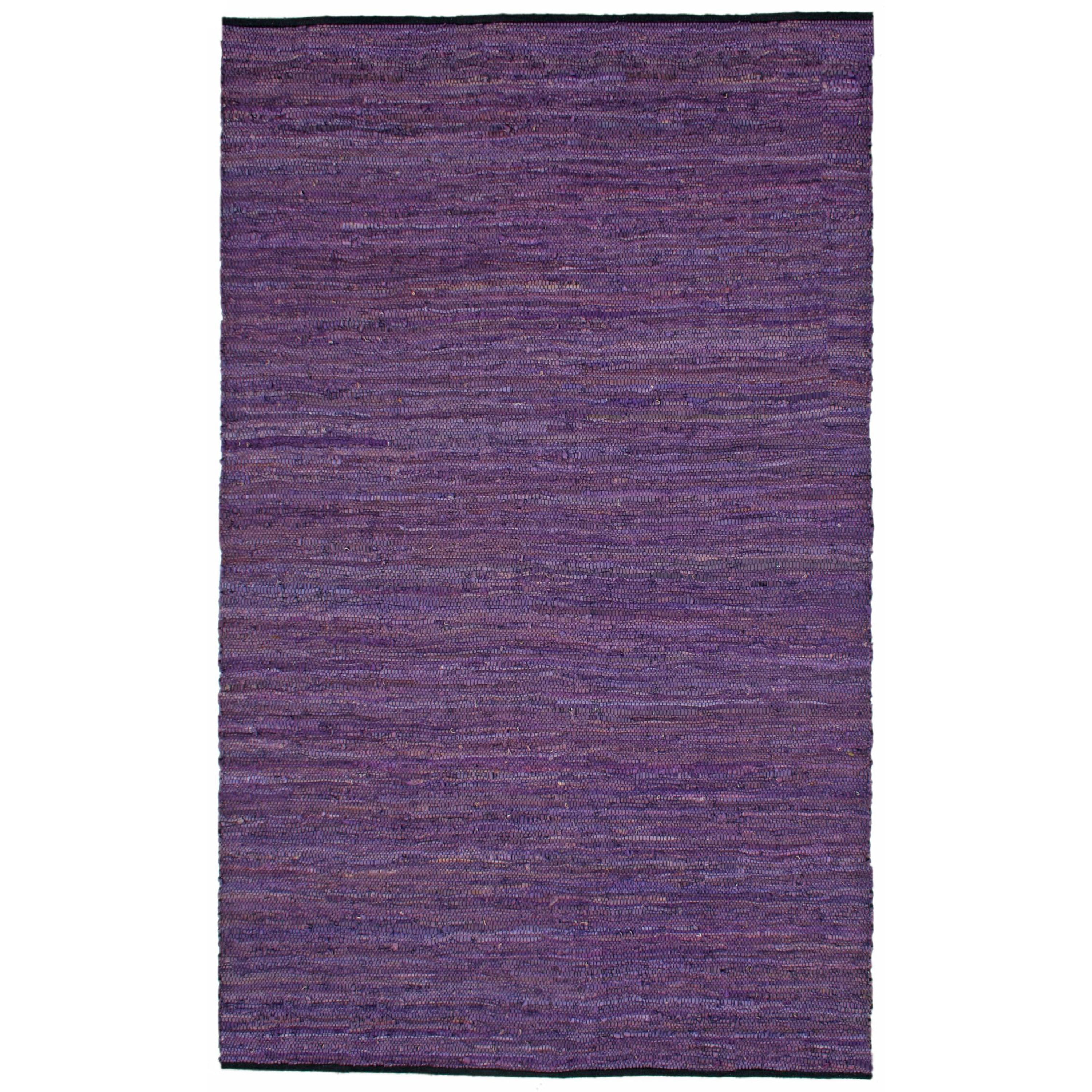 Matador Leather Chindi Rug Purple 10 x 14 