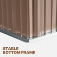 thumbnail image 5 of BaPiPro 5'x3' Outdoor Metal Storage Shed with Base Frame, Waterproof Tool Shed with Lockable Door for Backyard, Patio, Brown, 5 of 11