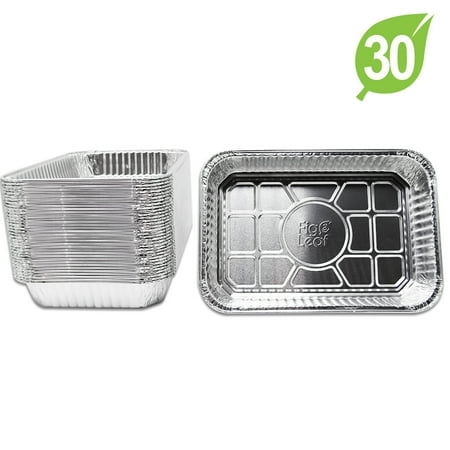 Aluminum Grill (30 Pack) Aluminum Drip Pans 6416 Weber Grill Compatible l Large Size 13