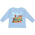 thumbnail image 3 of Inktastic Merry Christmas Train with Presents and Snowflakes Boys or Girls Long Sleeve Toddler T-Shirt, 3 of 5