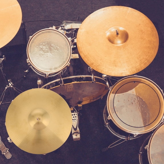 WORGEOUS Golden Metal Cymbal Set for Playing with Clear Sound Ideal for Jazz and Rock 14 Inch