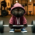 thumbnail image 4 of Cute Fitness Cats Sculpture, 4 of 6