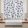 thumbnail image 2 of Ambesonne Eggplant Kitchen Curtains, Eggplants Food Cartoon, 55"x39", Purple and White, 2 of 3