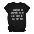 thumbnail image 2 of Gibobby Playera de Manga Corta Casual Suave Blusas informales con cuello redondo para mujer, camisa manga corta con estampado letras, camiseta informal holgada(Negro,M), 2 of 5