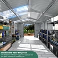 thumbnail image 5 of JULY'S SONG 10X16FT Outdoor Storage Shed, Metal Shed with Windows & Lockable Doors for Lawn, Black, 5 of 8