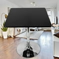 thumbnail image 3 of Black Adjustable Height Bar Table Square Tabletop 360 Degrees Rotate Stainless Steel, 3 of 12