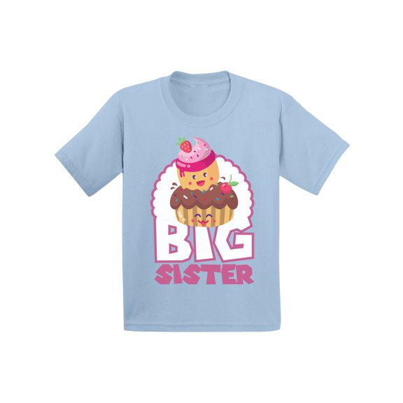 Awkward Styles Cupcake Collection Cupcake Toddlers Shirts for Girls I'm Big Sister Shirt Big Sister Toddler Shirt Lovely T Shirts for Girls Girls Clothing Sis Tshirt for Kids Birthday Gifts for Sister