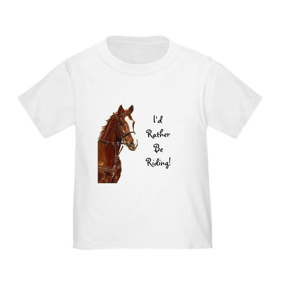 CafePress - Id Rather Be Riding! Horse Toddler T Shirt - Cute Toddler T-Shirt, 100% Cotton