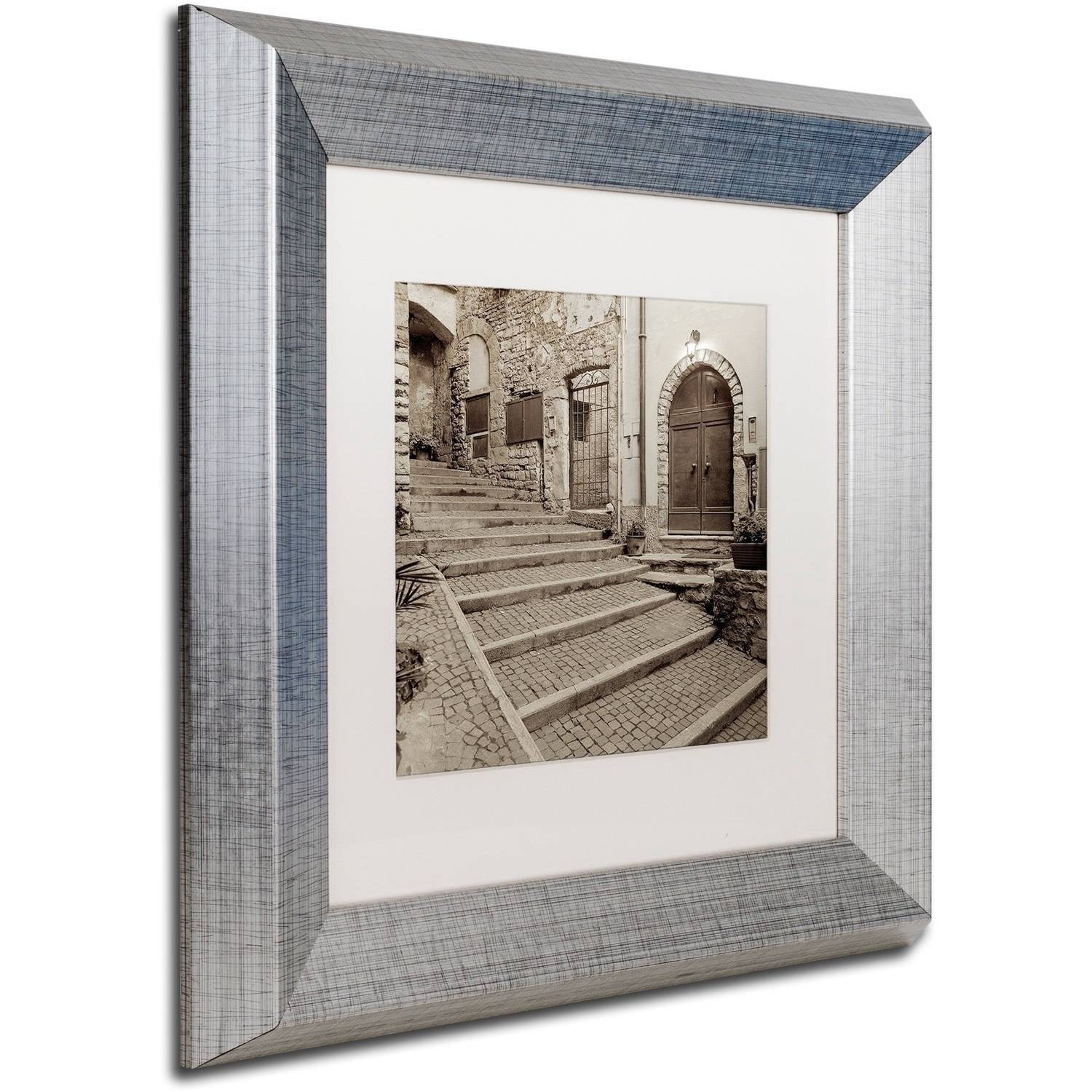 Trademark Fine Art "Lombardy I" Canvas Art by Alan Blaustein, White Matte, Silver Frame