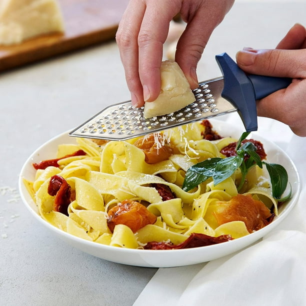 Râpe de cuisine en acier inoxydable-râpe à fromage-zesteur-manche  ergonomique jaune-va