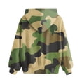 thumbnail image 3 of Girls Boys Camo Hoodie Toddler Oversized Hooded Sweatshirt Camouflage Casual Pullover Tops with Pockets Army Green 130, 3 of 3