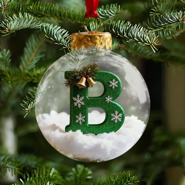 Christmas Letter Ball Pendant