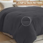 Utopia Bedding Comforters Queen Size, All Season Duvet Insert, Down Alternative Queen Comforter with Corner Tabs, Machine Washable Bed Comforter 88 x 88 Inches (Grey)