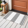 thumbnail image 5 of White Boho Large Area Rugs for Bedroom Living Room, Non Slip Carpet Bedside Rug, Farmhouse Simple Abstract Striped Geometric Rectangular Floor Cover Kitchen Accent Rug 2'x3' for Dining Room/Office, 5 of 9